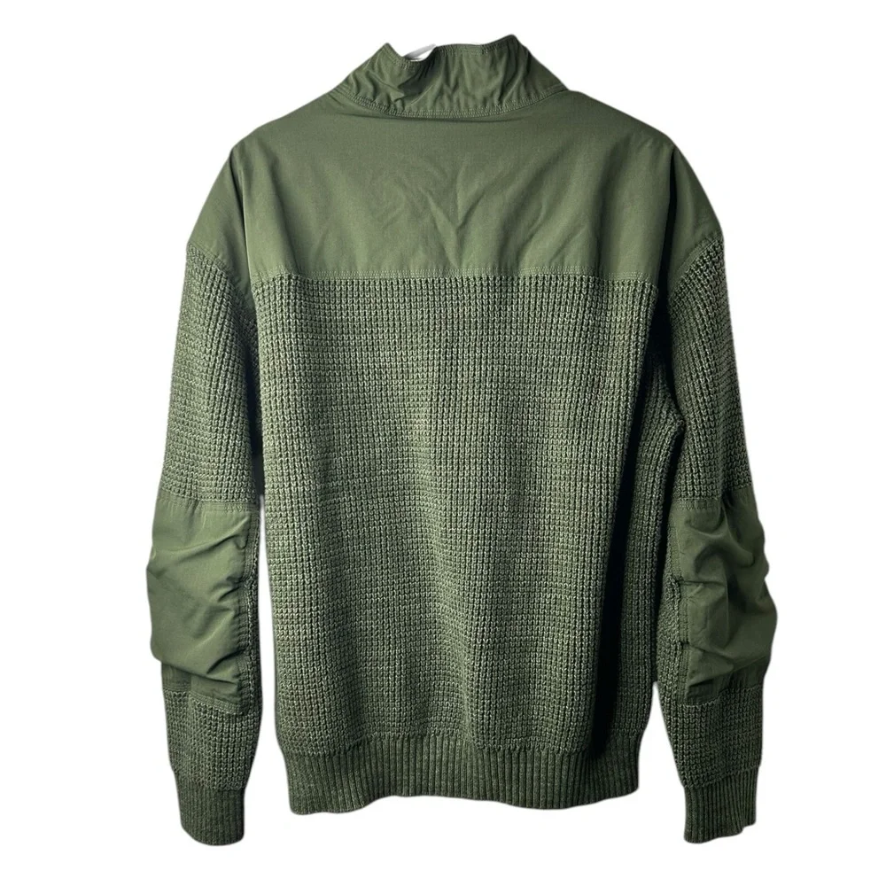 Bass Outdoor Men’s Green Quarter-Zip‎ Long Sleeve Pullover Sweater Size XL